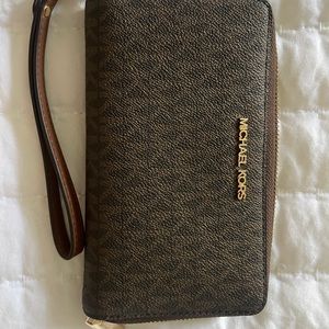 MK wallet. EUC with wristlet strap